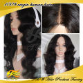 Online hot selling high quality middle part remy human hair wigs for sale